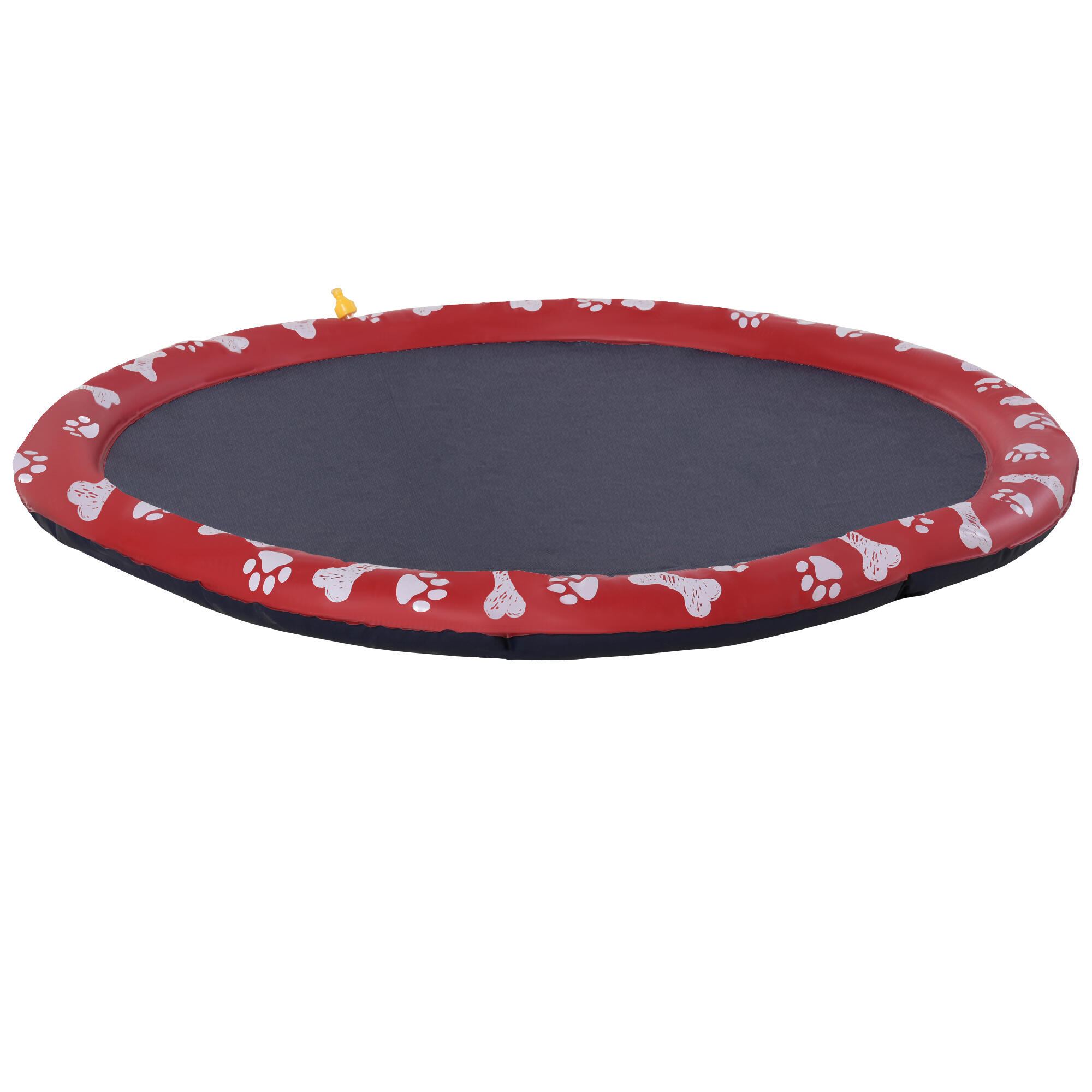 Tapete aquático para cães ø150 cm vermelho PawHut