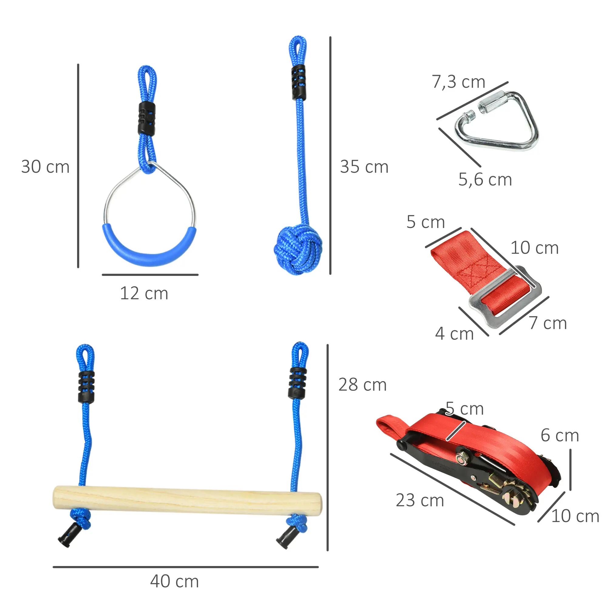 Parcours d'obstacles ninja enfant 10 m - 30 accessoires 3/5