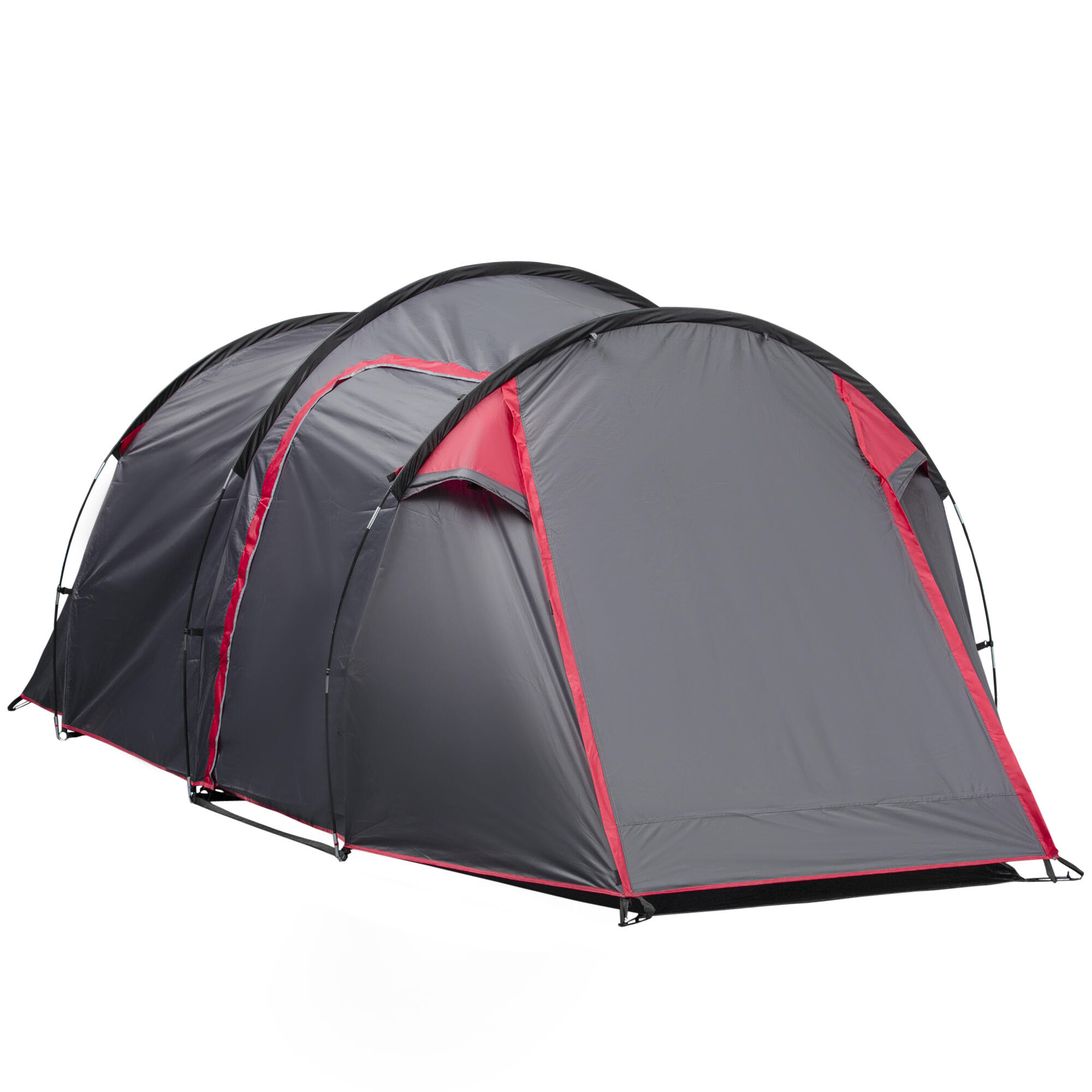 OUTSUNNY Outsunny Tenda da Campeggio 2 Posti con Vestibolo e Porte, 426x206x154cm Grigio