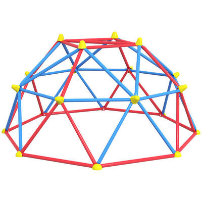 Outsunny Cupola per Arrampicata Bambini 3-8 Anni in Metallo Ø183x90cm