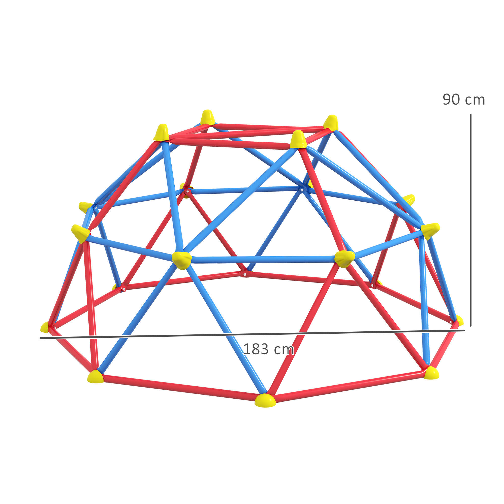 Outsunny Cupola per Arrampicata Bambini 3-8 Anni in Metallo Ø183x90cm 3/7