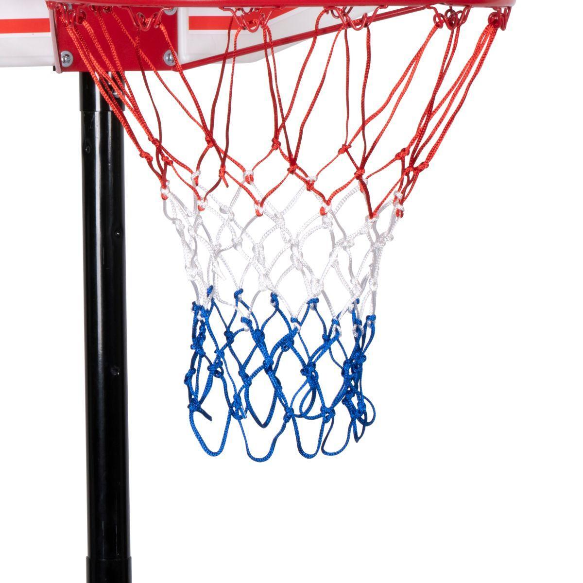 Dunlop Basketballkorb Set – Basketball Korb Höhenverstellbar: 165 - 205 cm – Basketballkörbe mit Basketballständer, Ball und Pumpe – Basketballkorb Outdoor mit Füllbarer Fussstand - Schwarz