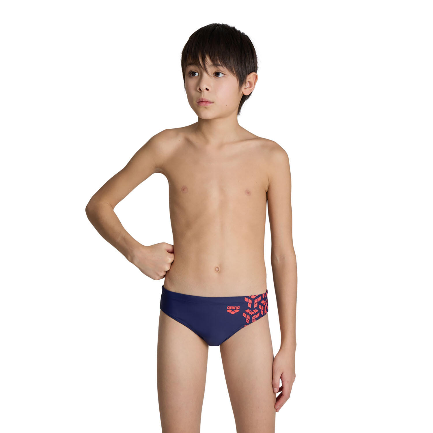 Arena - Slip De Bain Garçon - Kikko V Graphic - Maillot De Bain 1 Pièce - Bleu|rouge - Decathlon