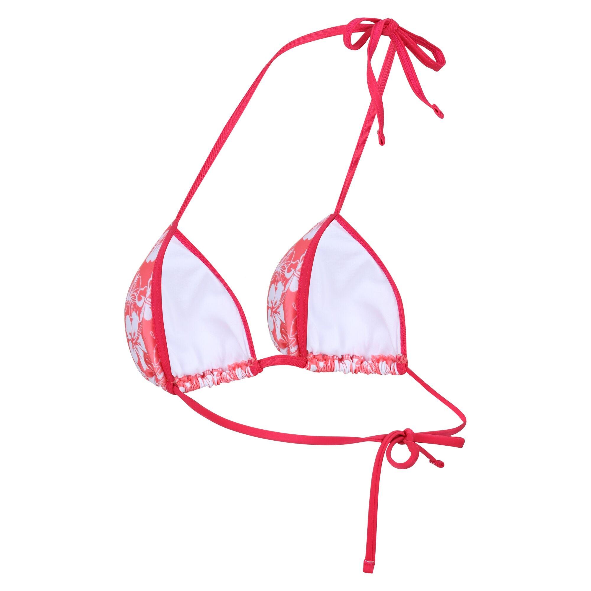 Womens/Ladies Hibiscus Bikini Top (Peach Bloom) 4/5