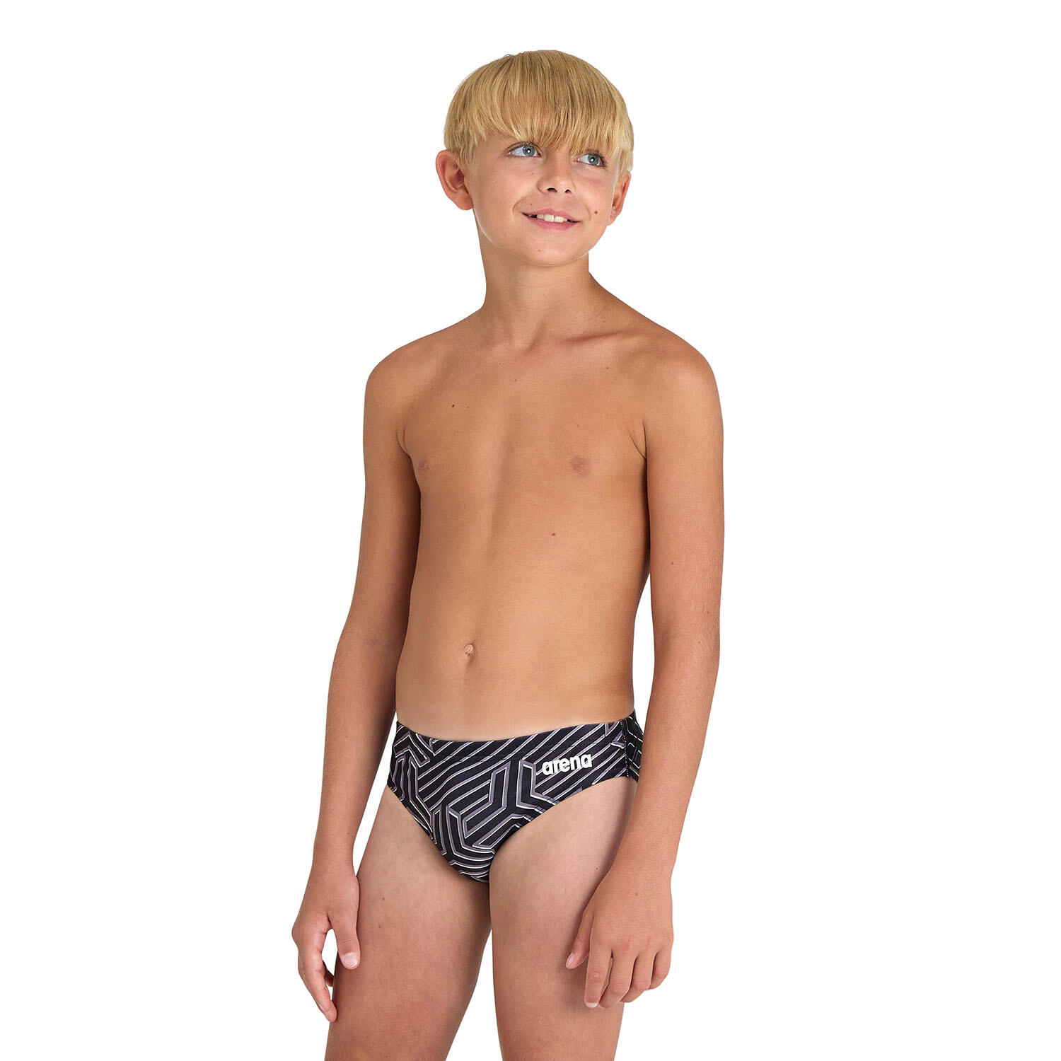 Arena - Slip De Bain Garçon - Kikko Pro - Maillot De Bain 1 Pièce - Noir - 8-9 Ans - Decathlon