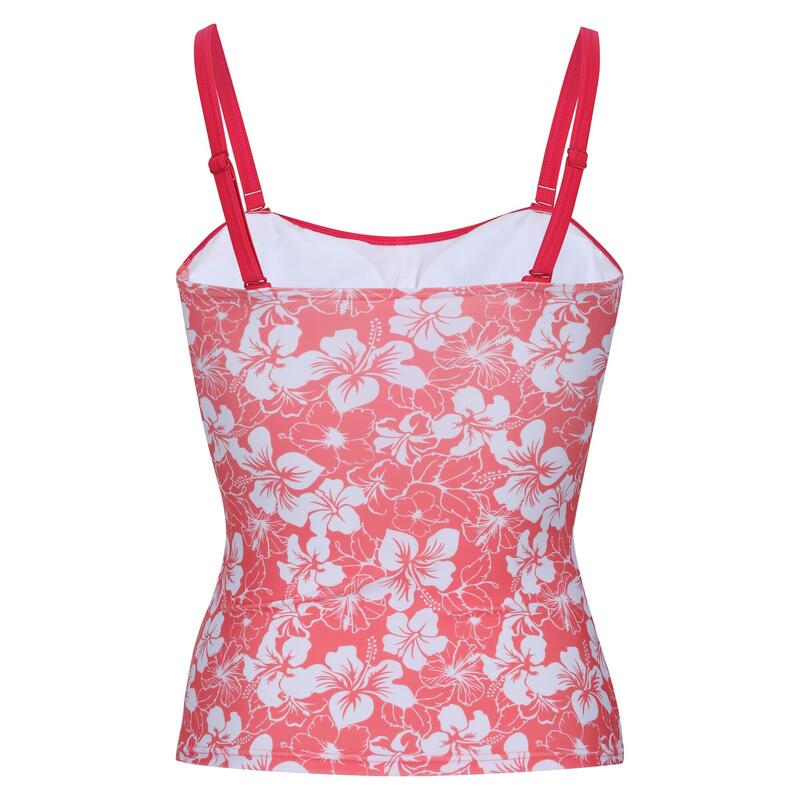 Dames Aceana II Hibiscus Tankini Top (Perzikbloesem)