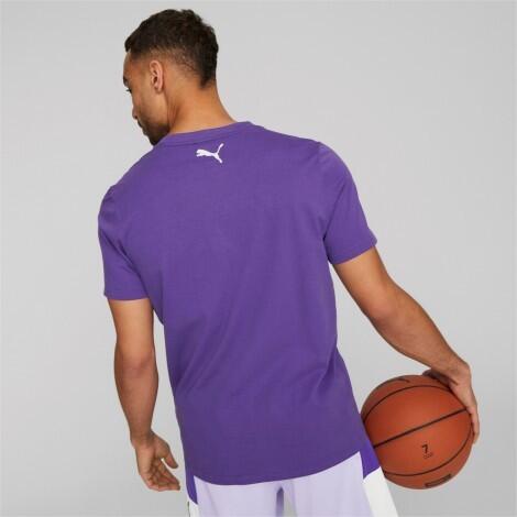 T-shirt uomo puma blueprint viola in cotone 3/3