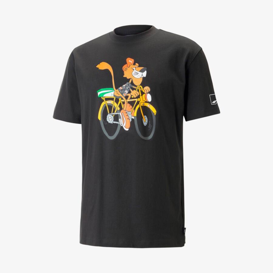 T-shirt uomo puma uptown nero in cotone 1/2
