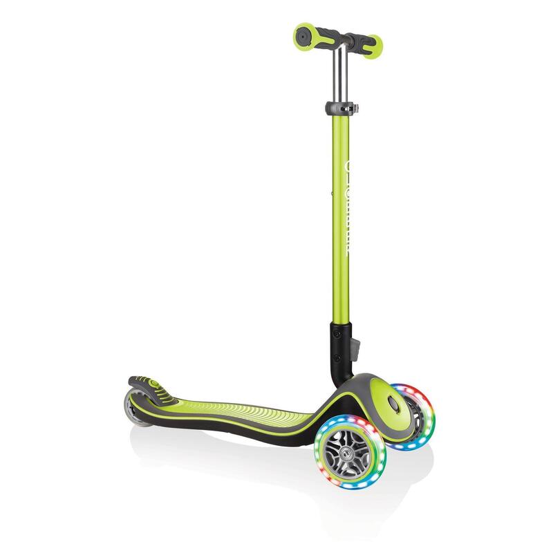 Trotineta pliabila Globber Elite Deluxe Lights Verde