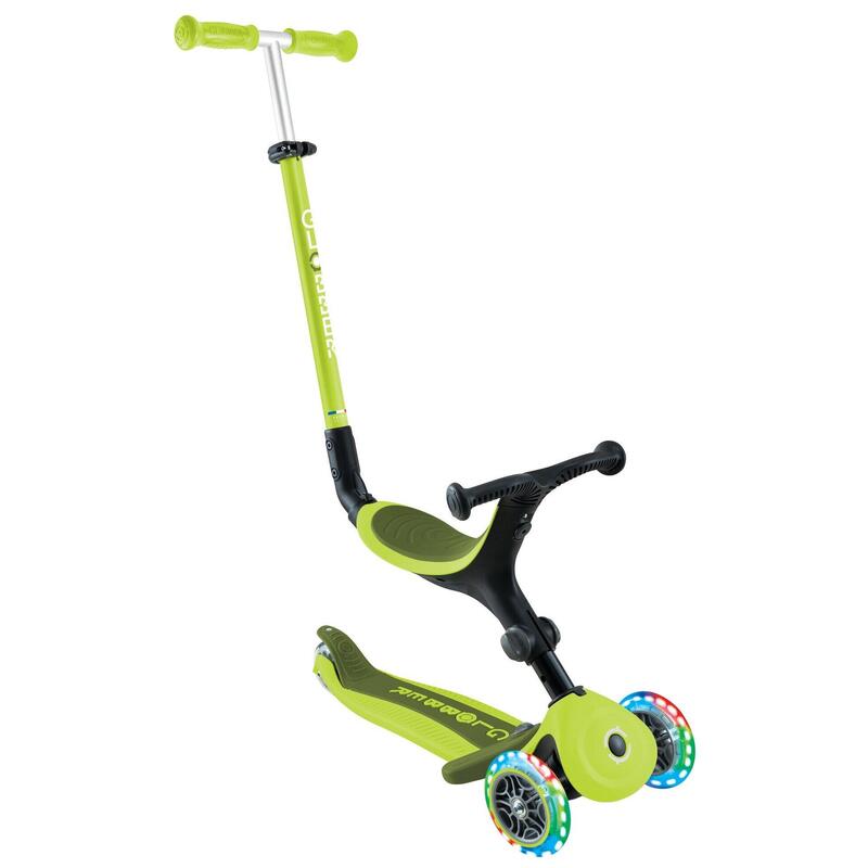 GLOBBER GO-UP ACTIVE LIGHTS lime grün-grün, mit Leuchtrollen