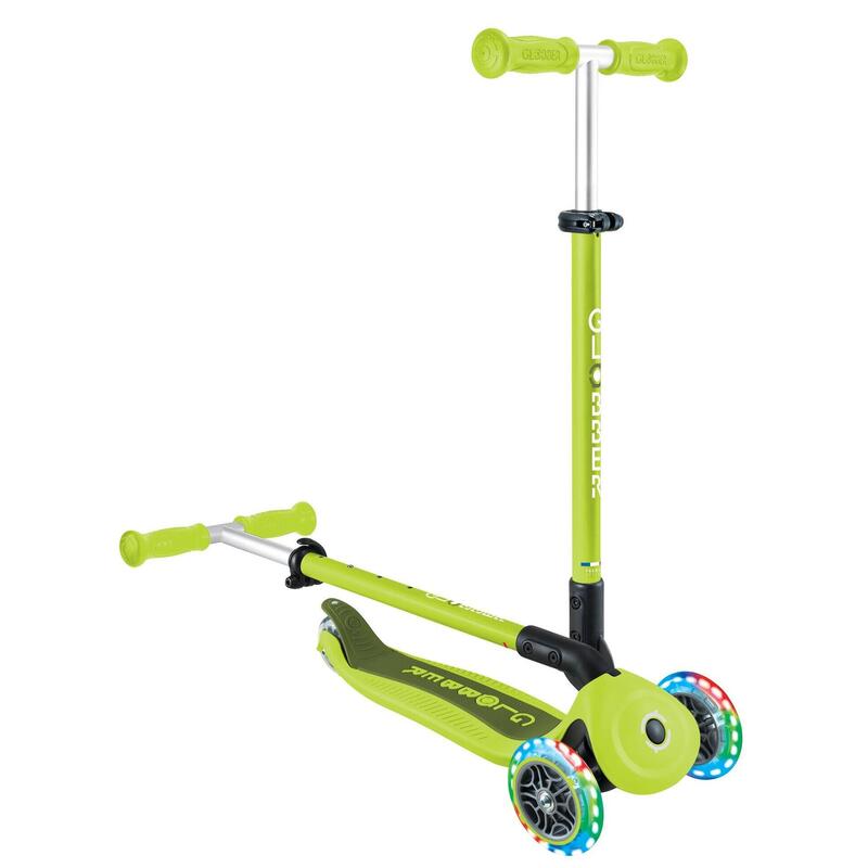 GLOBBER GO-UP ACTIVE LIGHTS lime grün-grün, mit Leuchtrollen