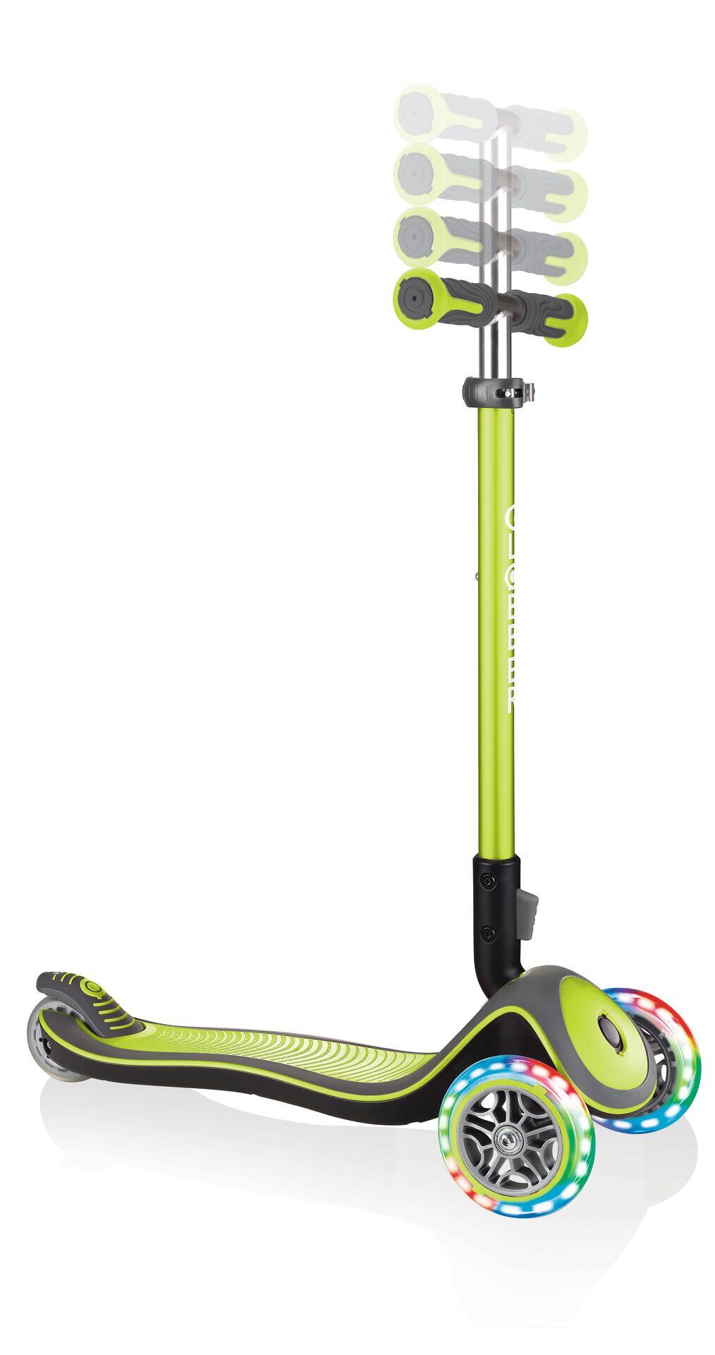 Trotineta pliabila Globber Elite Deluxe Lights Verde 10/15