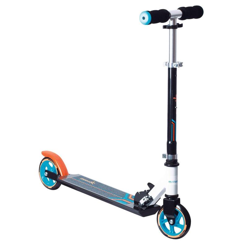 muuwmi Aluminium Scooter 125 mm schwarz-orange-weiß