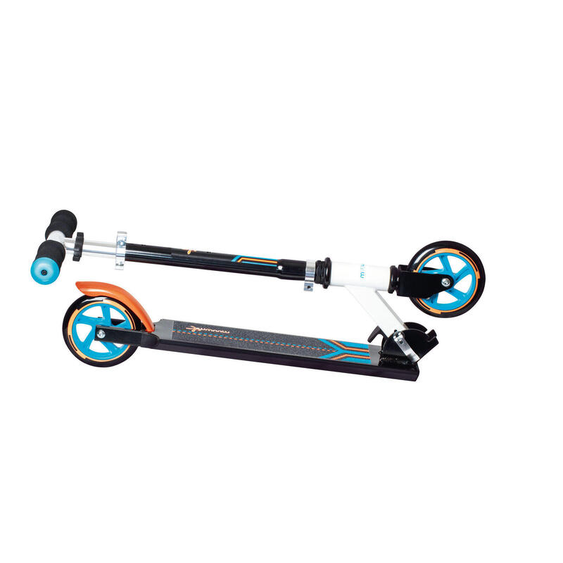 muuwmi Aluminium Scooter 125 mm schwarz-orange-weiß