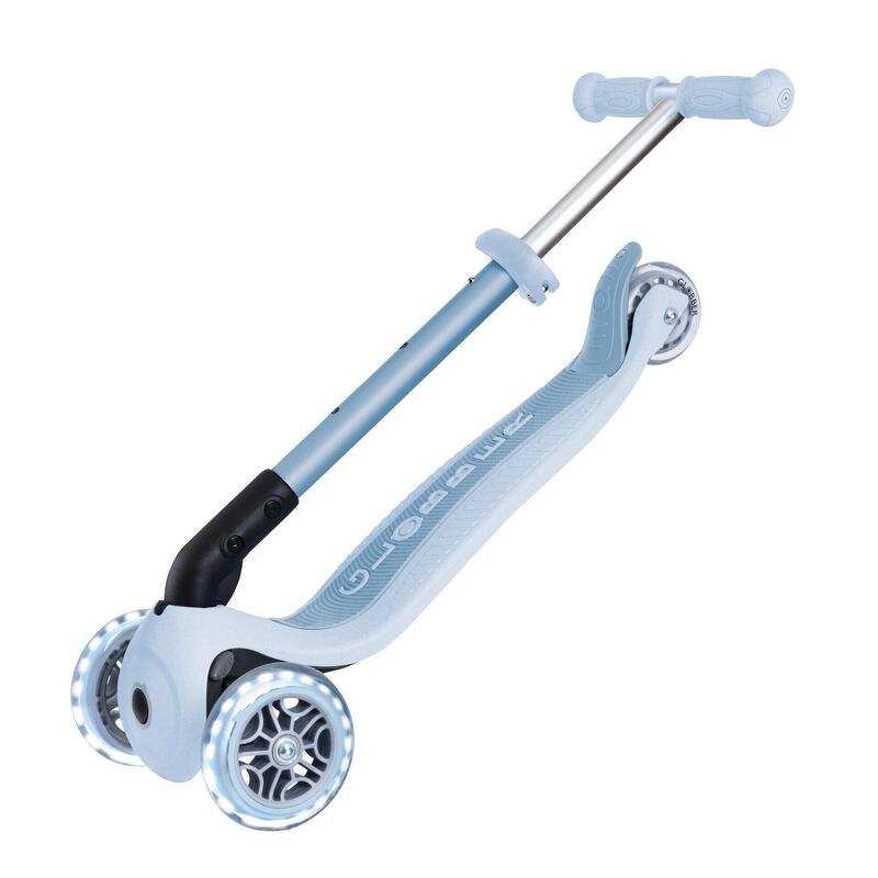 Trottinette 3 roues JUNIOR FOLDABLE LIGHTS ECOLOGIC - Bleu ciel