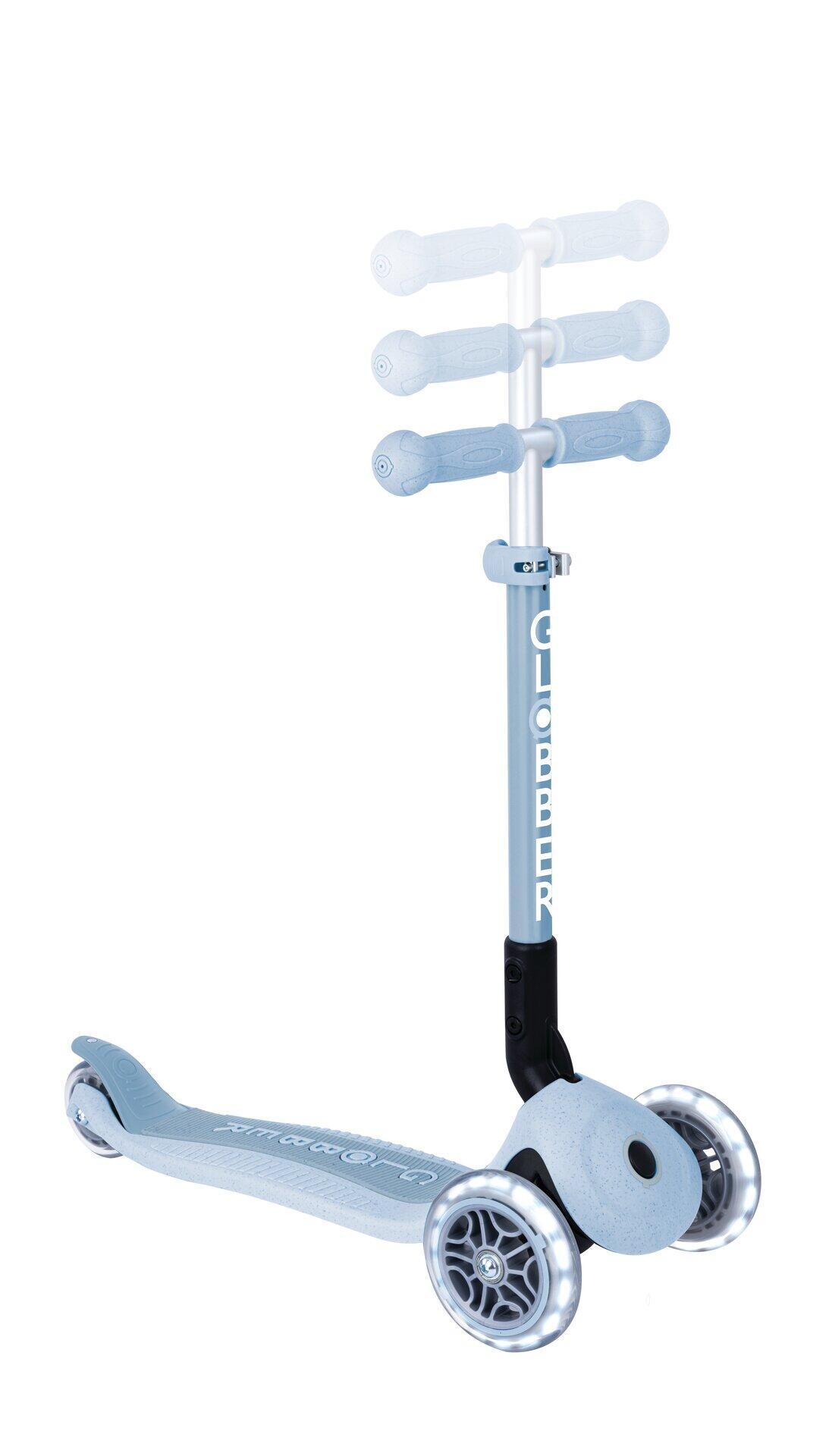 Trottinette 3 roues JUNIOR FOLDABLE LIGHTS ECOLOGIC - Bleu ciel 2/6