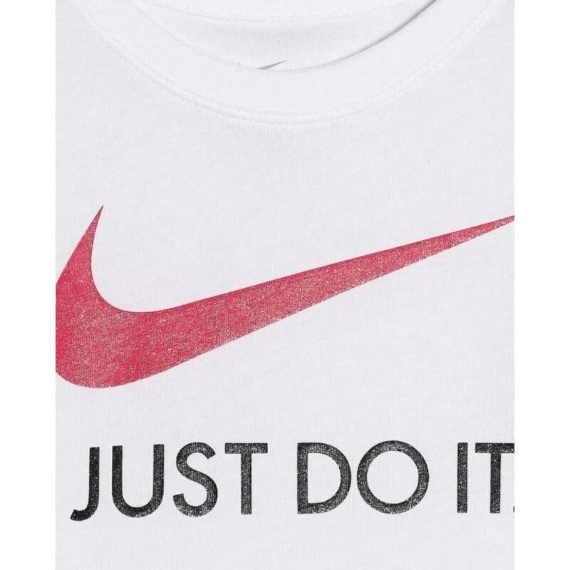 Camiseta de Manga Corta Infantil Nike Swoosh JDI Blanco