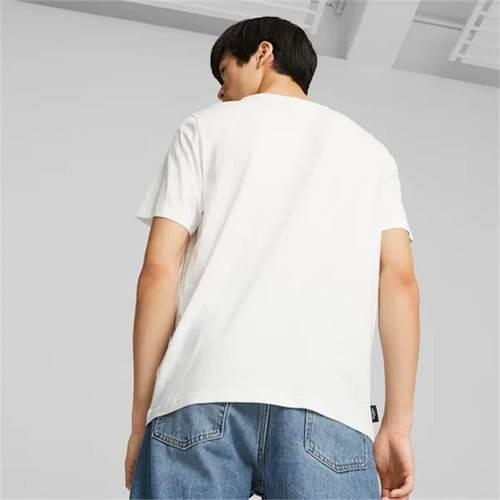 T-shirt uomo puma graffiti tee bianco in cotone 3/5