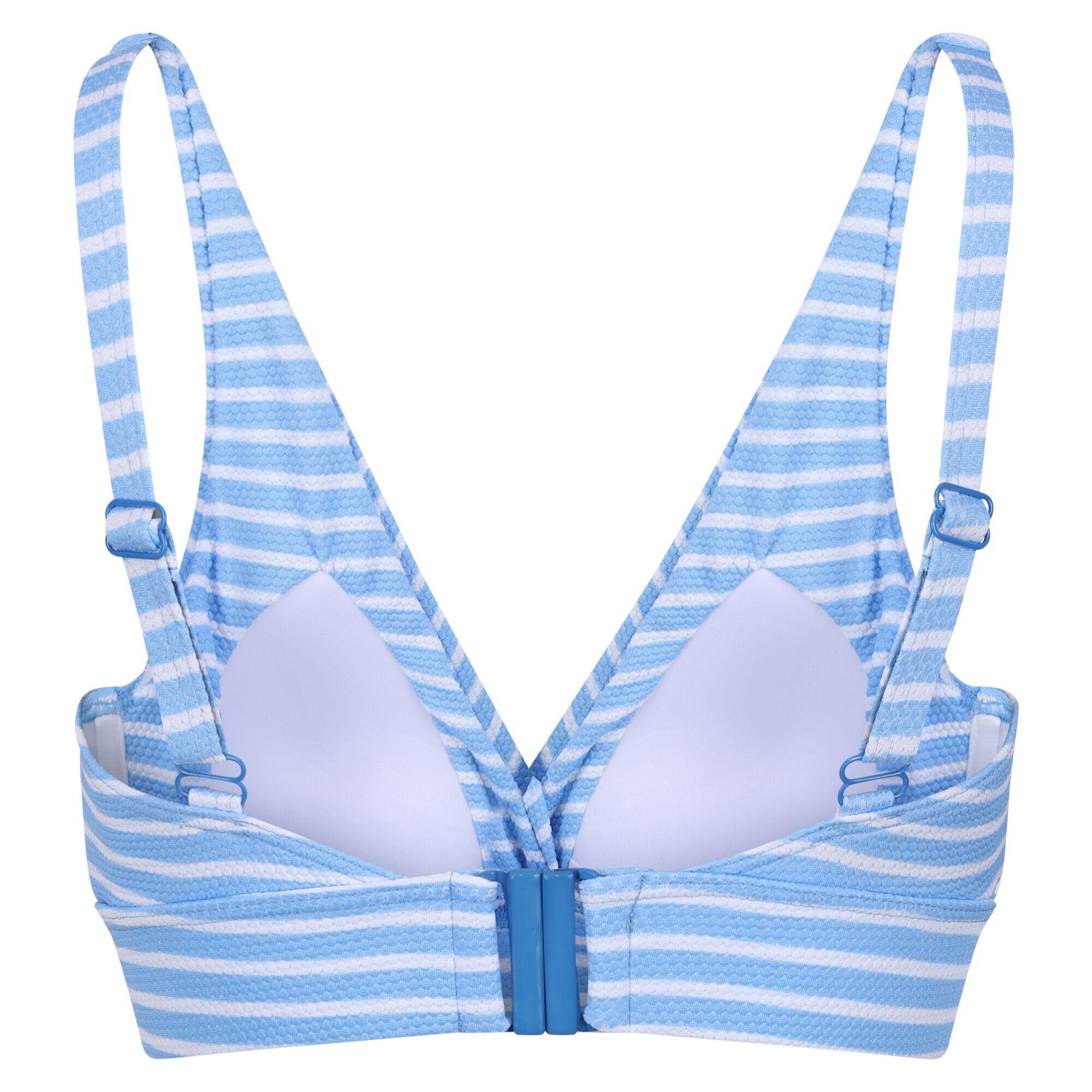 Womens/Ladies Paloma Stripe Textured Bikini Top (Elysium Blue/White) 2/5