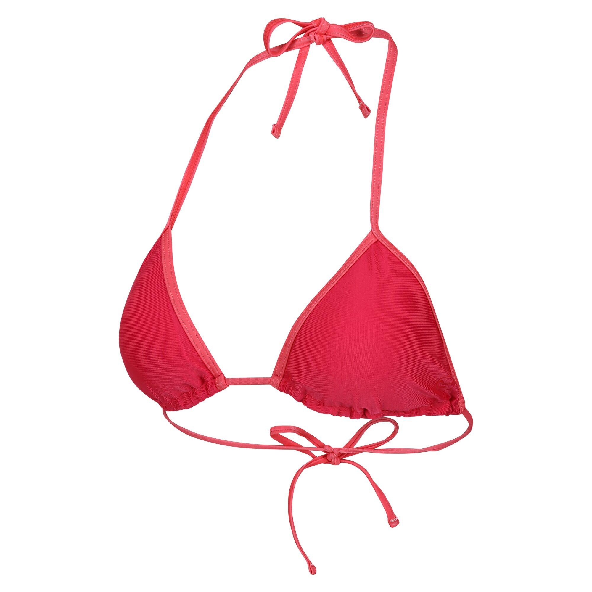 Womens/Ladies Aceana Plain Bikini Top (Bright Blush/Peach Bloom) 3/5