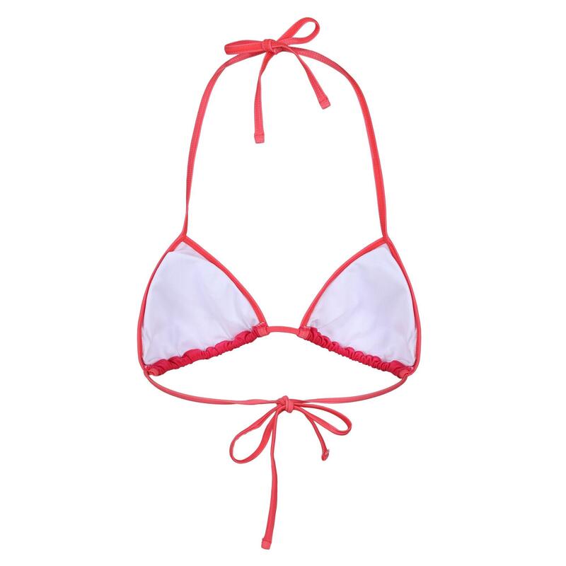 Top de Bikini Aceana Liso para Mujer Colorete Brillante, Melocotón Bloom