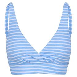 Dames Paloma Stripe Gestructureerde Bikinitop (Elysium blauw/wit)