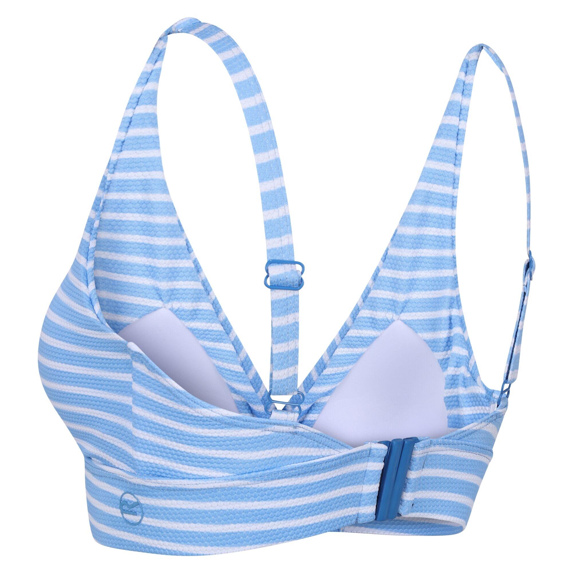 Womens/Ladies Paloma Stripe Textured Bikini Top (Elysium Blue/White) 4/5