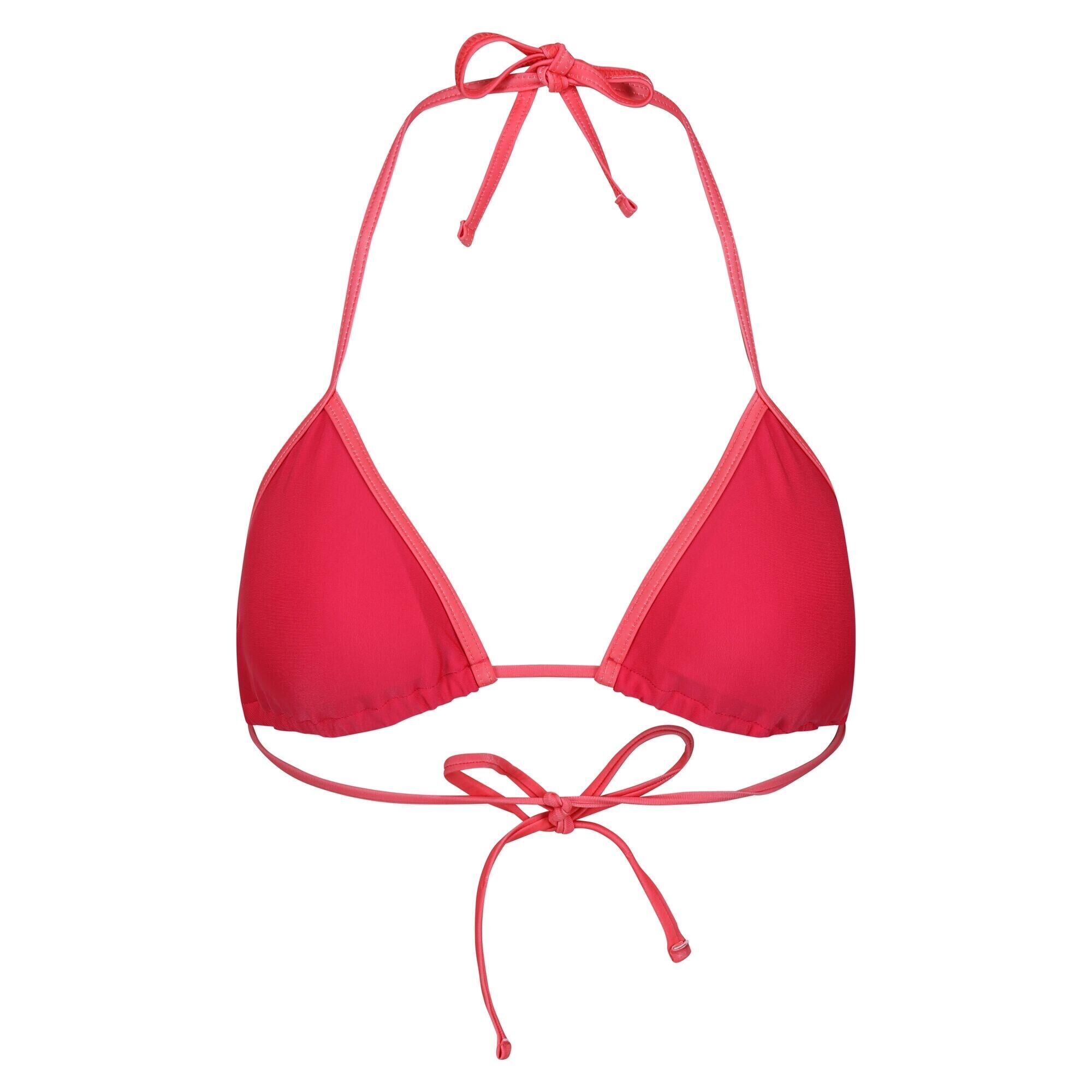 REGATTA Womens/Ladies Aceana Plain Bikini Top (Bright Blush/Peach Bloom)