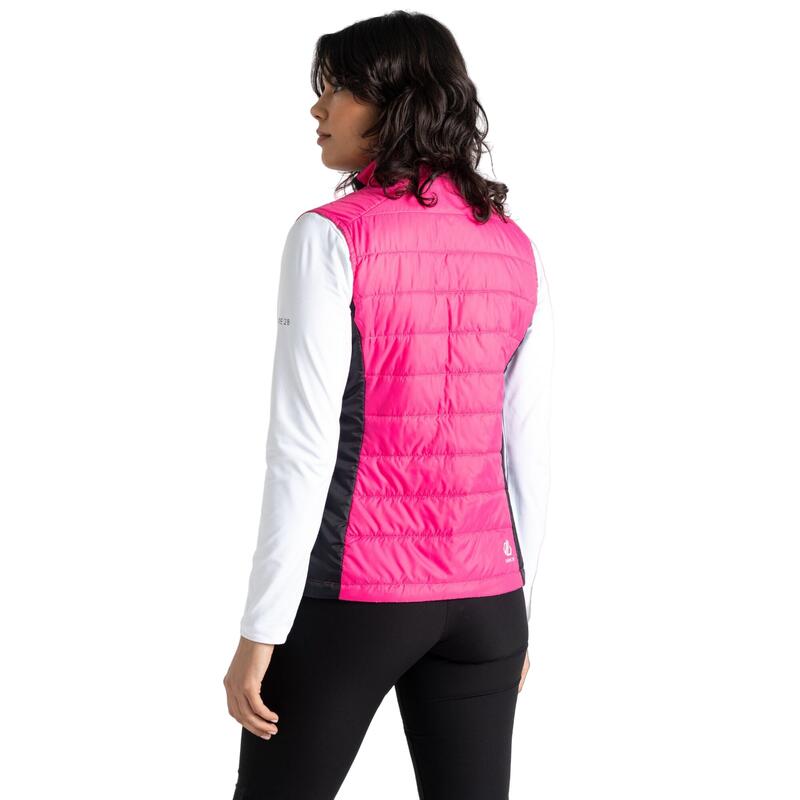 Dames Opstijgend Gilet (Puur Roze/Zwart)