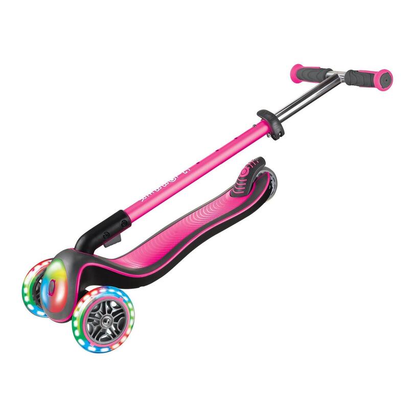 GLOBBER ELITE DELUXE FLASH LIGHTS pink, mit Leuchtrollen