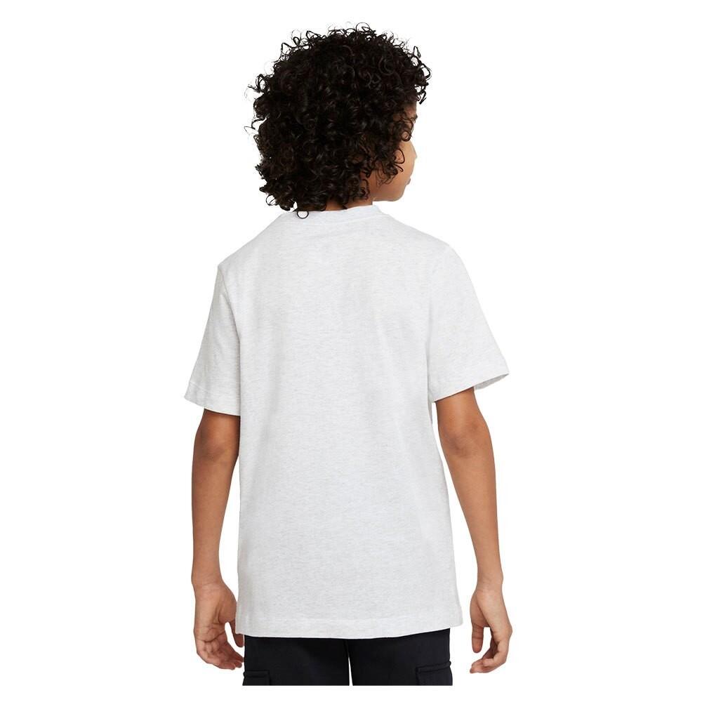 T-shirt ragazzo nike sportswear 100% cotone-grigio-do1808-051 2/4