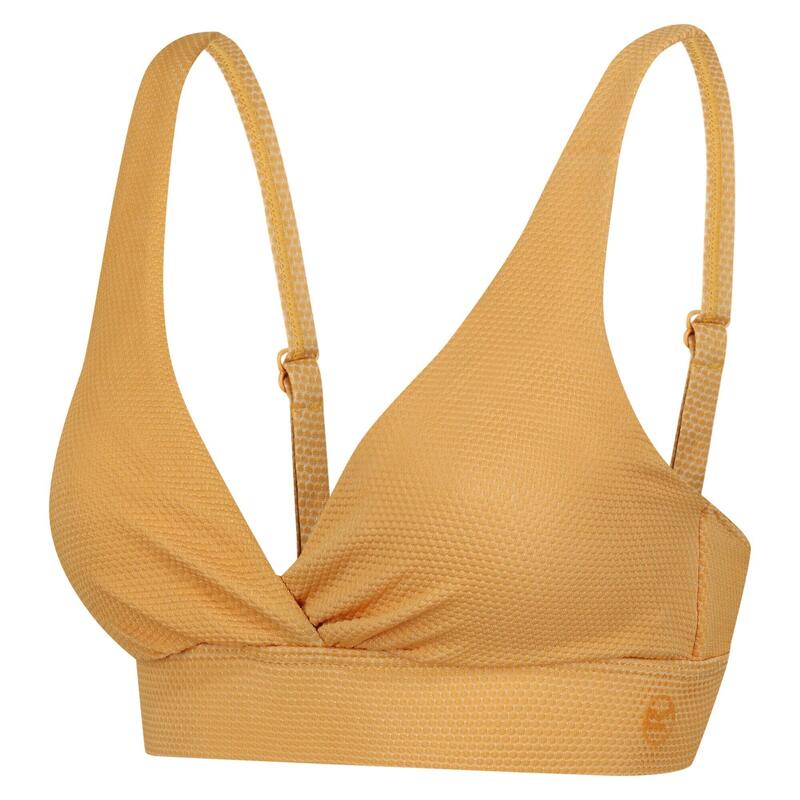 Top de Bikini Paloma Texturizado para Mujer Mango Amarillo