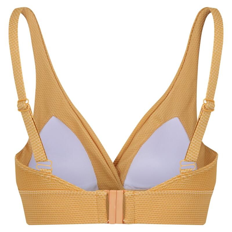 Top de Bikini Paloma Texturizado para Mujer Mango Amarillo