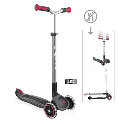 GLOBBER MASTER LIGHTS schwarz-rot. mit Leuchtrollen