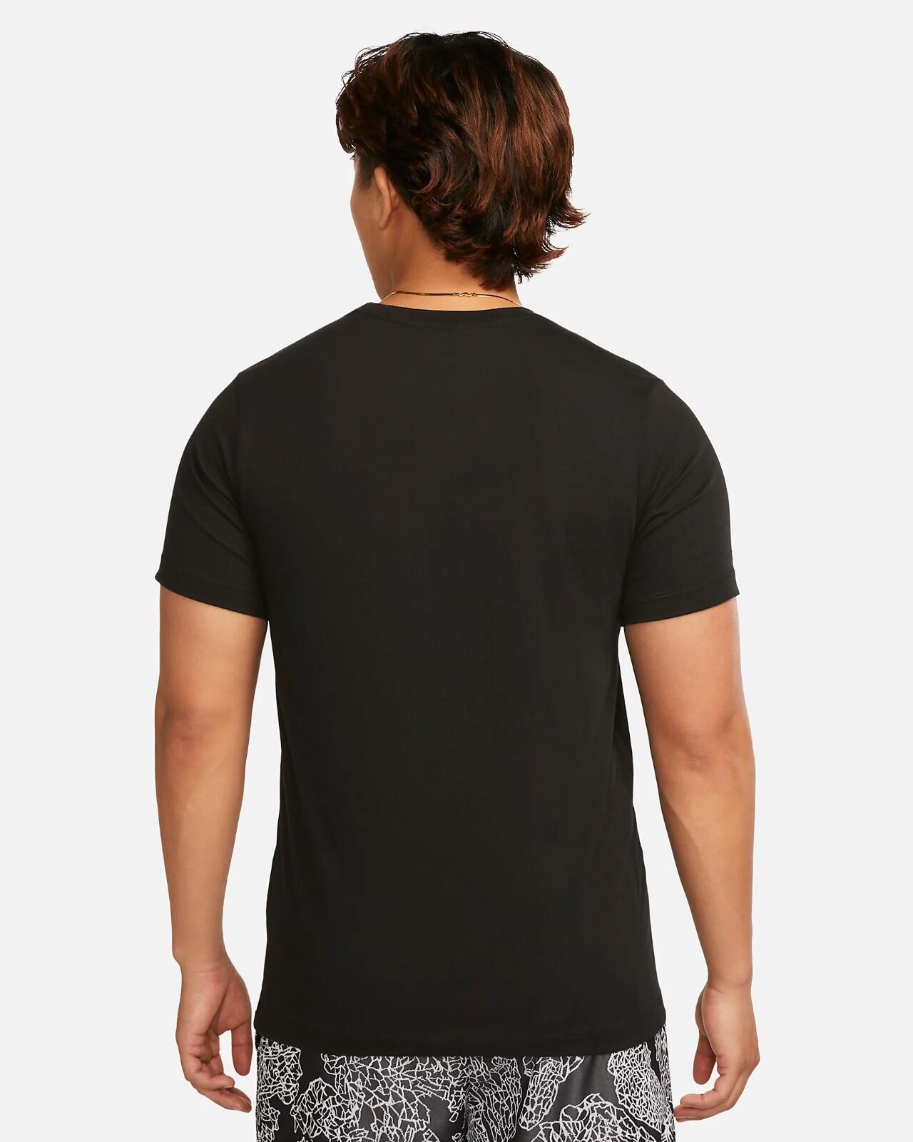 T-shirt uomo nike dri-fit tee verb p2 nero in cotone 2/3