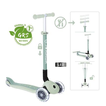 Globber Primo ECO foldable lights step in Pistachio