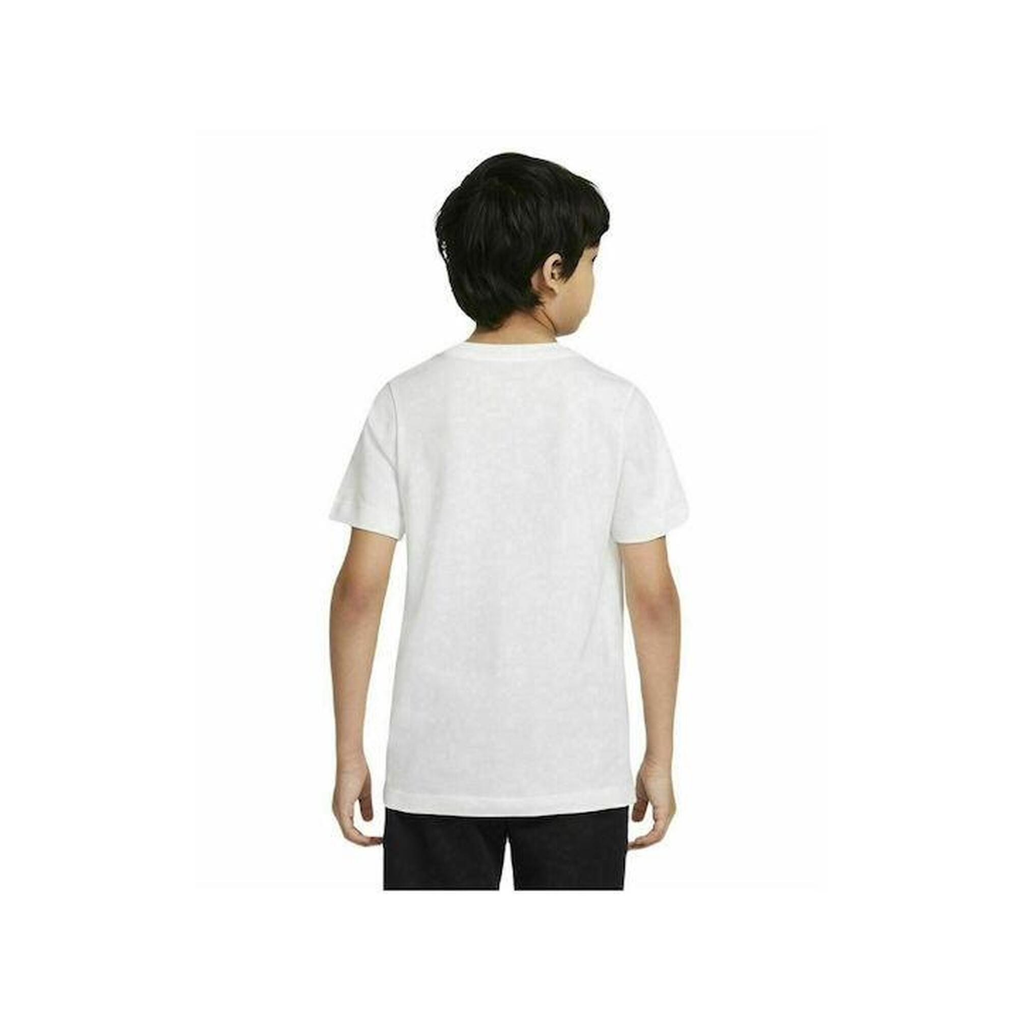 T-shirt ragazzo nike sportswear tee core bianco