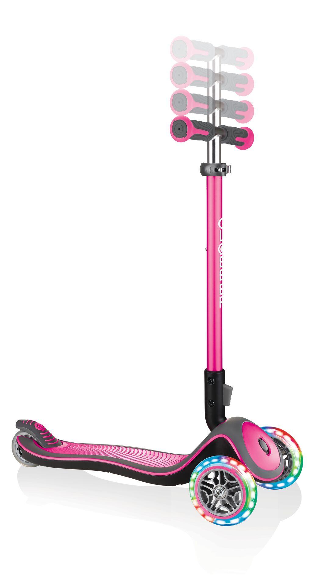 GLOBBER ELITE DELUXE LIGHTS pink, mit Leuchtrollen 10/15