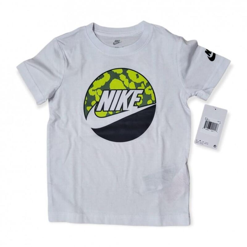 T-shirt bambino nike futura print fill circle %cotone % poliestere-bianco-j-