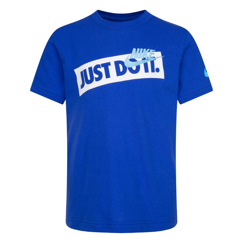 T-shirt bambino nike "just do it" blu in cotone