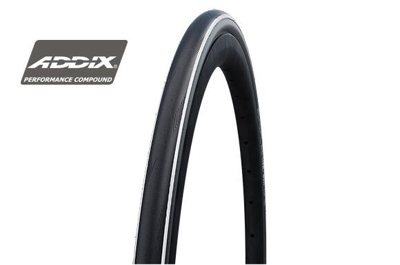 Schwalbe ONE PERF FLD TUBED 700 x 25C WHITE Tyre 1/4