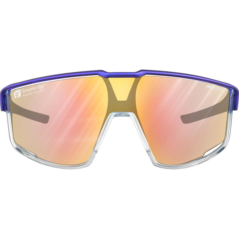 Bikebrille Fury Reactiv Light Amplifier 1-3 metallblau-kristall-weiß