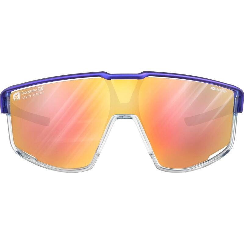 Bikebrille Fury Reactiv Light Amplifier 1-3 metallblau-kristall-weiß