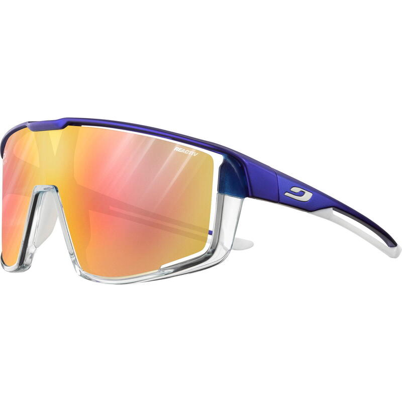 Bikebrille Fury Reactiv Light Amplifier 1-3 metallblau-kristall-weiß