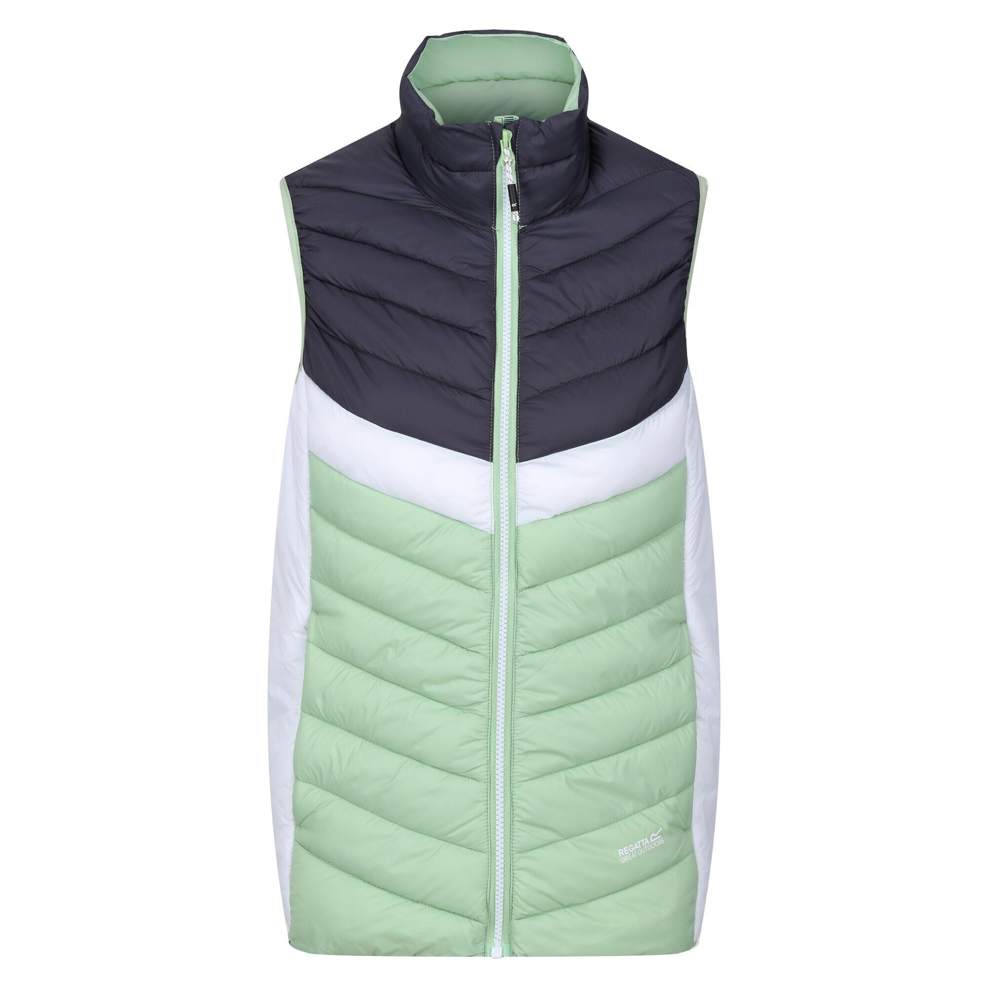 HARROCK Women's sleeveless jacket (Mint / Seal gray)