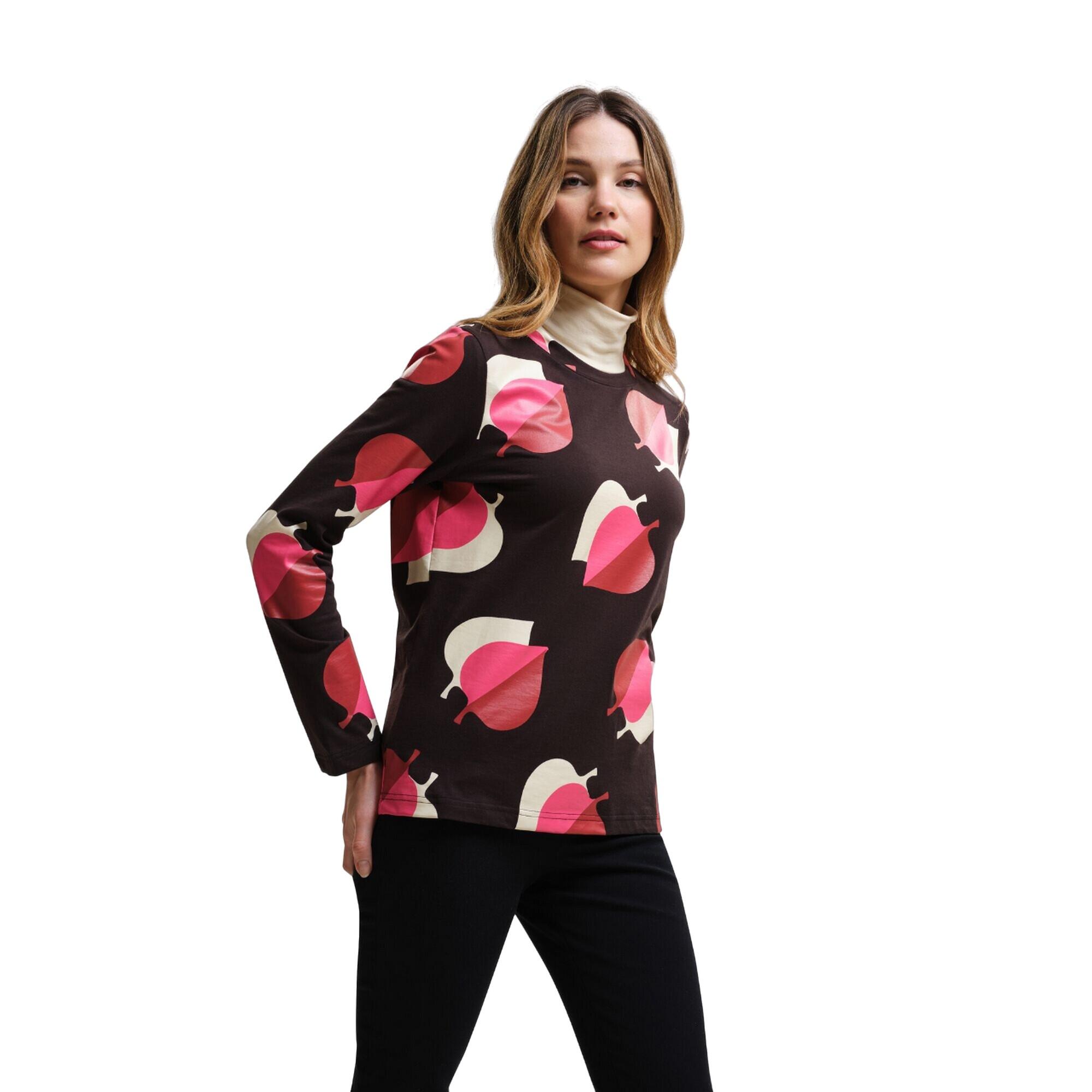 Womens/Ladies Orla Kiely Leaf Print Winter TShirt (Shadow Elm Pink) 3/5