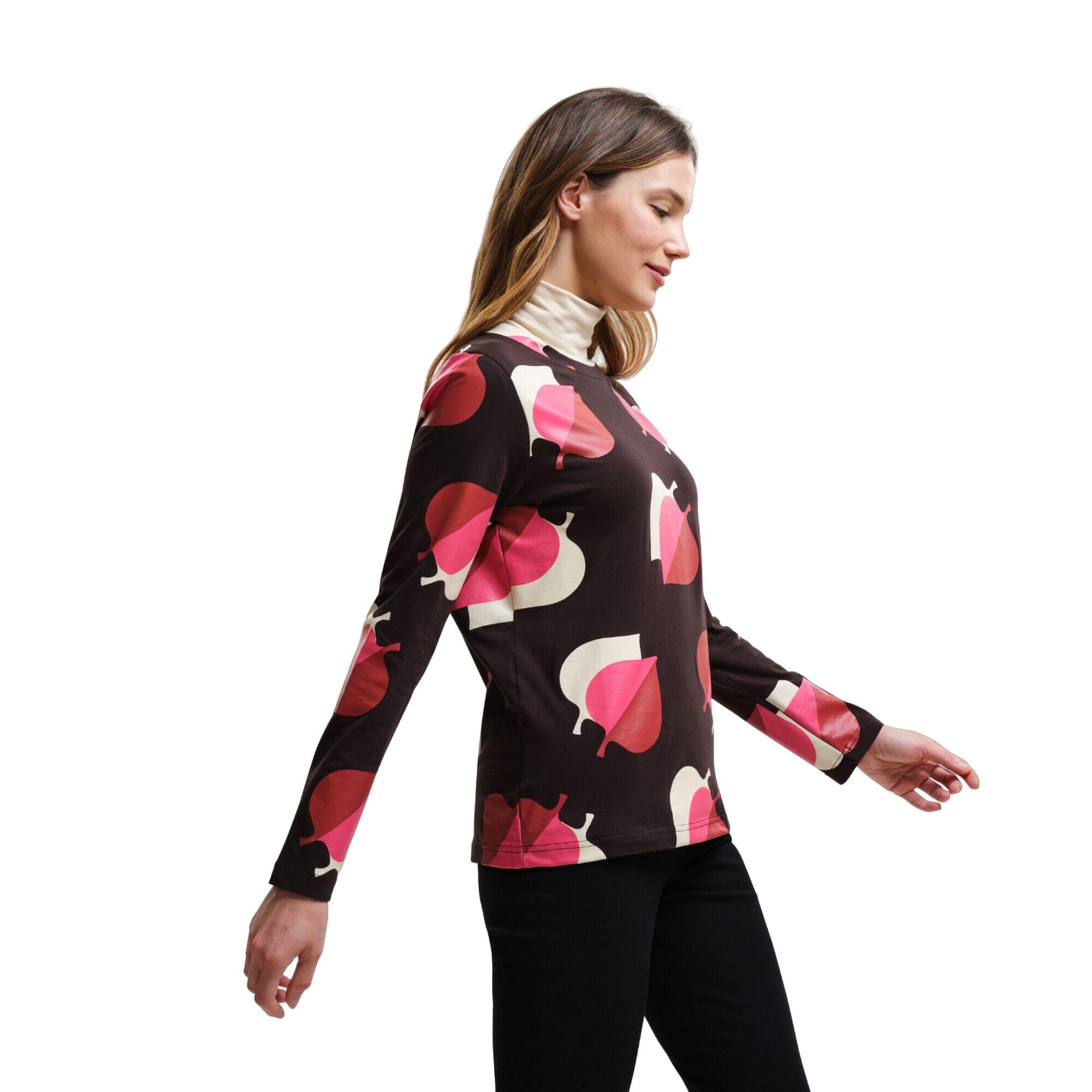 Womens/Ladies Orla Kiely Leaf Print Winter TShirt (Shadow Elm Pink) 4/5