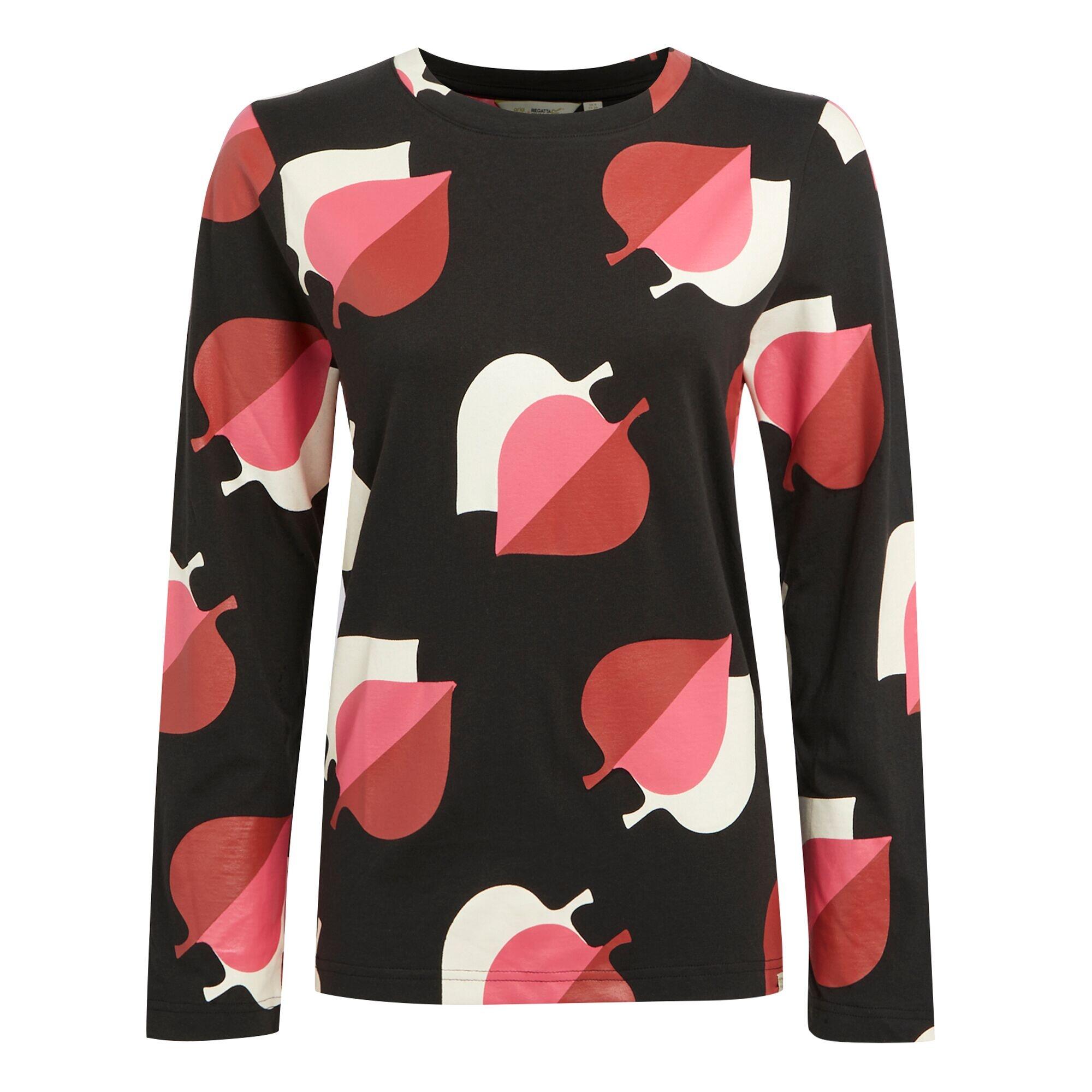 REGATTA Womens/Ladies Orla Kiely Leaf Print Winter TShirt (Shadow Elm Pink)