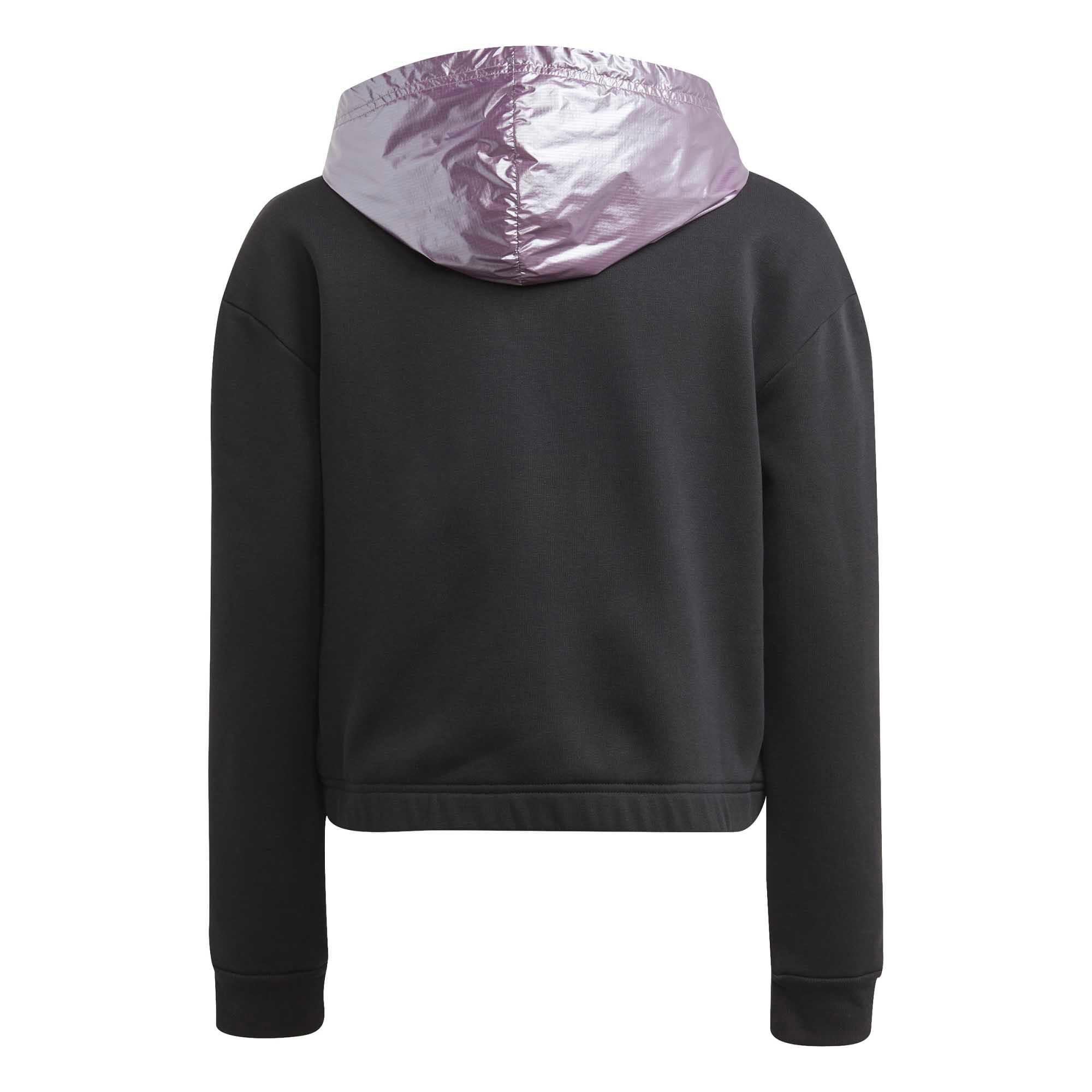 Sweat à capuche WG Noir et Mauve Fille 2/5