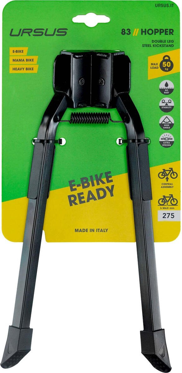 Ursus Dubbele Standaard Hopper Zwart 275mm - Stevige Fietssteun 3/4
